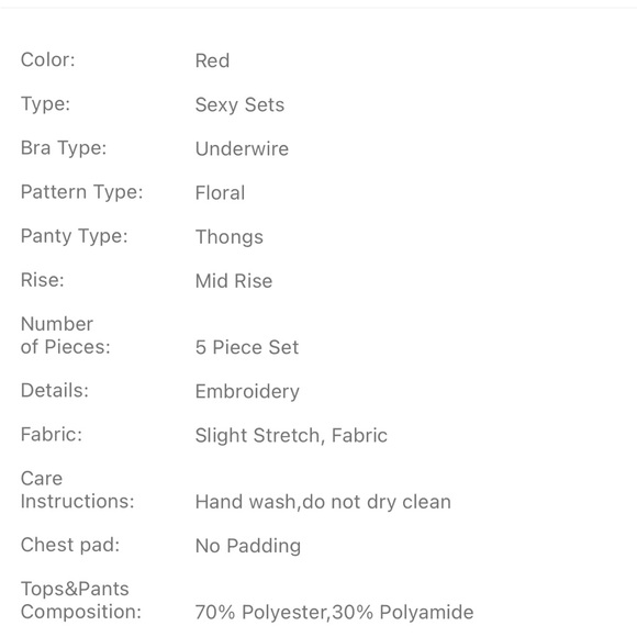 ⭐️SALE⭐️ ❤️ NEW 5pack Floral Embroidered Mesh Underwire Garter Lingerie - Picture 5 of 6